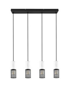 Trio Tosh 304300434 zwart witte hanglamp