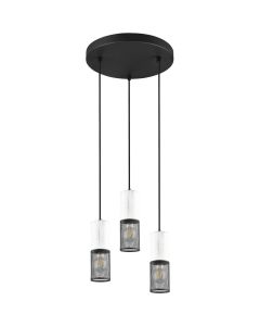 Trio Tosh 304330334 zwart witte hanglamp