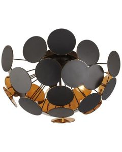 Searchlight Discus 3073-3BG zwarte plafonniere