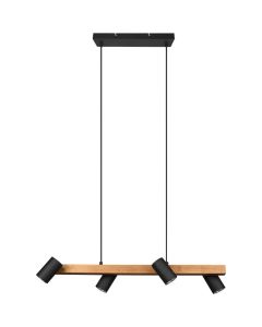 Trio Maerley 312490432 mat zwart met hout hanglamp