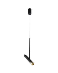 Searchlight Cylinder 31651-1BK zwart met goudkleurige hanglamp