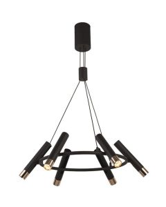 Kroonluchter Cylinder zwart 70cm