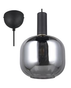 Trio Diva 319800132 chroom verdampt glazen hanglamp