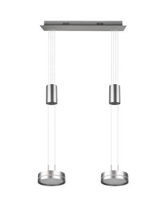 Trio Franklin 326510207 staal kleurige hanglamp met trekpendels