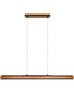 Trio Deacon 326610232 hout met zwarte hanglamp