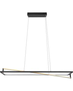 Trio Edge 326810132 Zwart met messing hanglamp