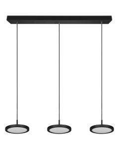 Trio Tray 340910332 dunne zwarte hanglamp