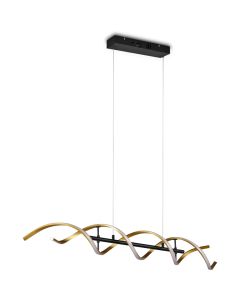 Trio Sequence 341810208 messing kleurige hanglamp gedraaid