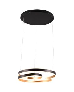 Trio Marnie 344110180 zwart met goud kleurige hanglamp
