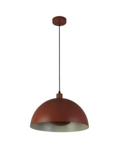 Hanglamp Mars 35410OR oranje hanglamp met creme binnenzijde