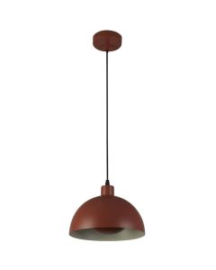 Searchlight Mars 35411OR oranje hanglamp met creme binnenzijde