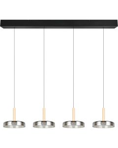 Trio Celeste 354910432 verchroomd glazen hanglamp