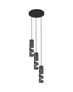 Trio Stream 364030332 mat zwarte hanglamp