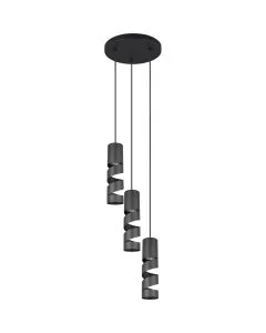 Trio Stream 364030332 mat zwarte hanglamp