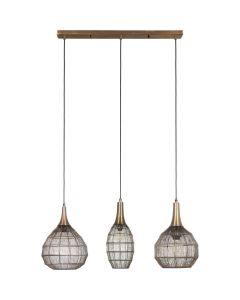 Trio Soraya 365400304 bronzen hanglamp van metaaldraad