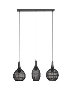 Trio Soraya 365400332 zwarte hanglamp van metaaldraad