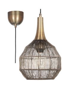 Trio Soraya 365430104 bronzen hanglamp van metaaldraad