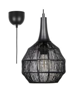 Trio Soraya 365430132 mat zwarte hanglamp van metaaldraad