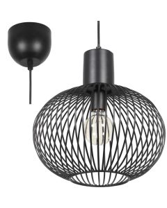 Trio Gila 365790132 mat zwarte hanglamp