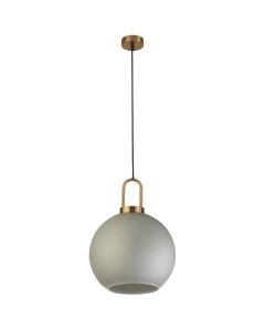 Searchlight Snowdrop 36631-1AC mat glazen hanglamp met messing