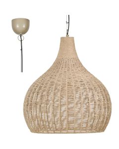Trio Janne 366700136 jute hanglamp met rotan look