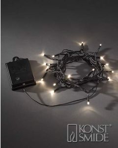 Konstsmide outdoor lichtsnoer 40 warm witte LEDs op batterij 3724-100