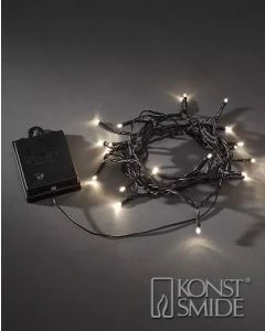 Konstsmide outdoor lichtsnoer 40 warm witte LEDs op batterij 3724-100