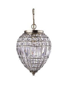 Searchlight Pineapple 3991AB hanglamp met kristalglas