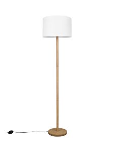 Trio Korba 401200101 vloerlamp van hout en textiel