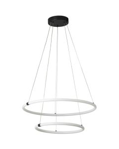 Searchlight Revolve 40176-2BK opaal kleurige hanglamp