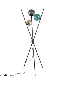 Trio Lance 403400317 driepoot met amber, turquoise en rookglas