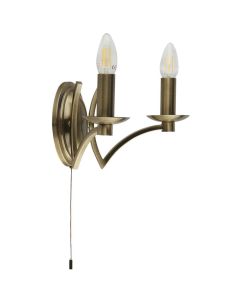 Searchlight Ascot 41312-2AB antiek bronzen wandlamp