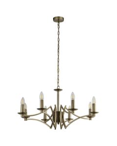 Searchlight Ascot 41312-8AB antiek bronzen acht lichts kroonluchter