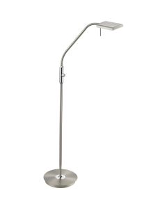 Leeslamp Bergamo staal 135cm
