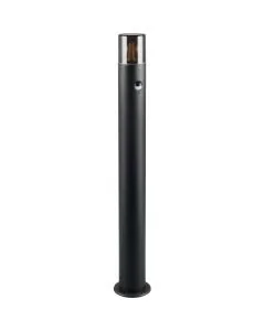 Trio Hoosic 422260132 zwarte paallamp met bewegingsmelder