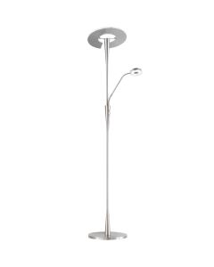 Trio Quebec 422710307 staal kleurige uplighter met leeslamp