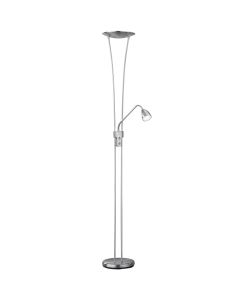 Trio Arizona 426410207 staal kleurige uplighter met leeslamp