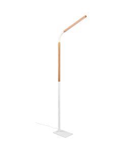 Trio Norris 445210131 wit metaal met houten vloerlamp