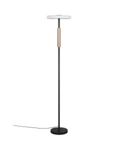 Trio Celeste 454910165 koffiebruine vloerlamp met wit glas
