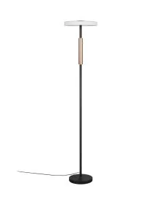 Trio Celeste 454910165 koffiebruine vloerlamp met wit glas
