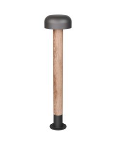 Trio Fraser 462560135 antraciet paallamp met hout imitatie