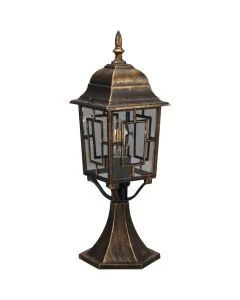 Trio Volturno 505960128 zwart goudkleurige sokkellamp