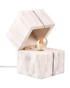 Trio Treasure 514110101 whitewash houten tafellamp