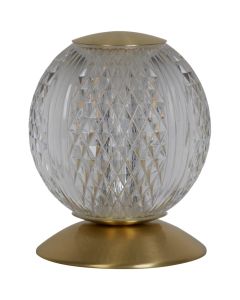 Searchlight Allure EU51482SB messing tafellamp met acryl bol
