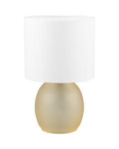 Trio Amber 517900113 amber glazen tafellamp met witte kap