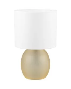 Trio Amber 517900113 amber glazen tafellamp met witte kap