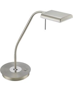 Trio Bergamo 520910107 staal kleurige bureaulamp