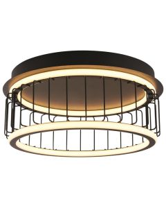 Searchlight Circolo 54215-1BK zwarte plafondlamp