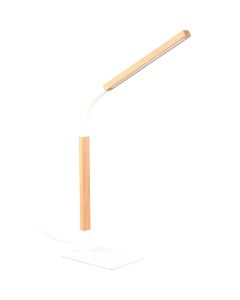 Trio Norris 545210131 hout met wit metalen tafellamp