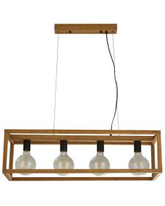 Searchlight Square 54741-4NA houten hanglamp